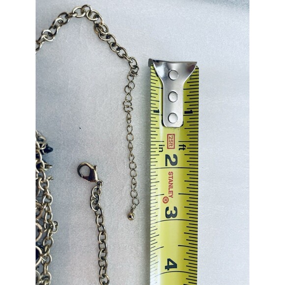 Gold Tone Bib Necklace Multi-Shaped Beads Cluster Statement Boho Party Jewelry - Picture 8 of 9